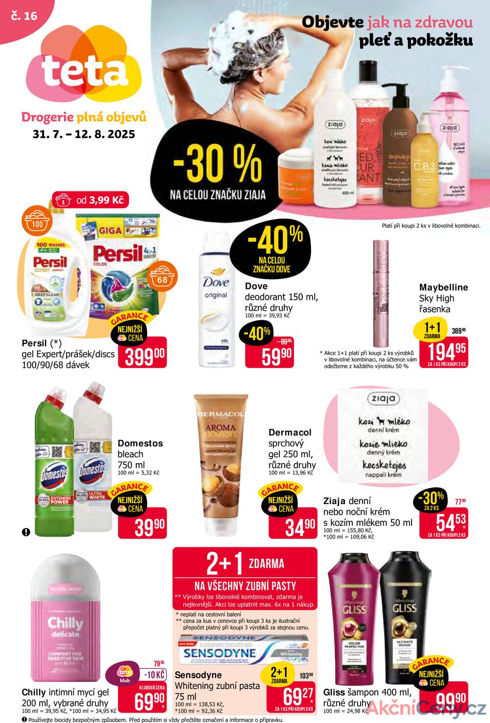 Leták Teta drogerie - Teta drogerie  od 31.7. do 12.8.2025 - strana 1
