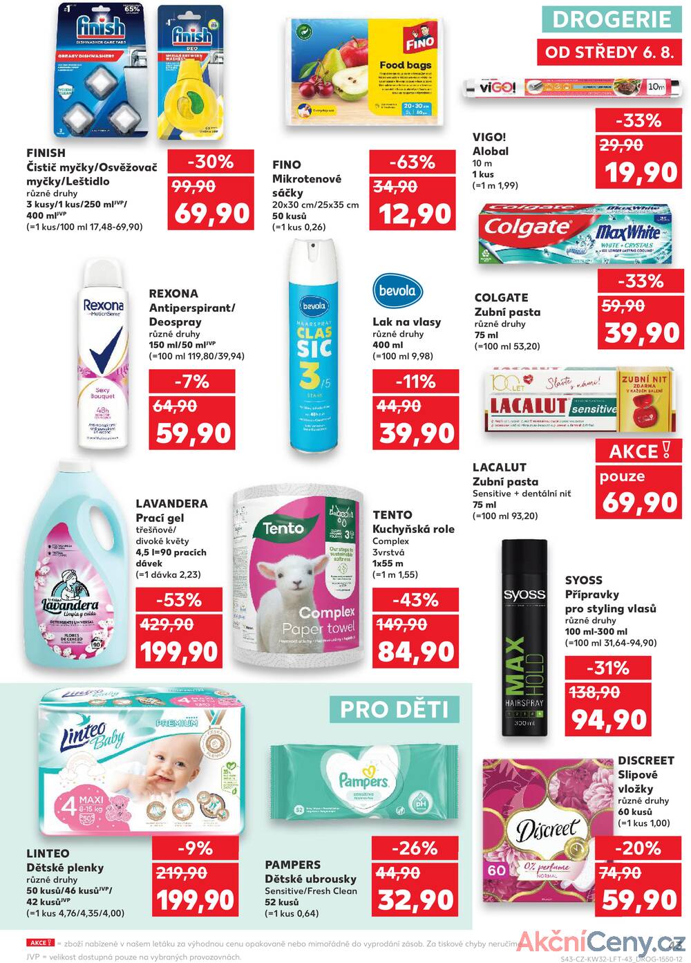 Leták Kaufland - Kaufland 6.8. - 12.8. - Kaufland - Teplice (Čs. Dobrovolců) - strana 43