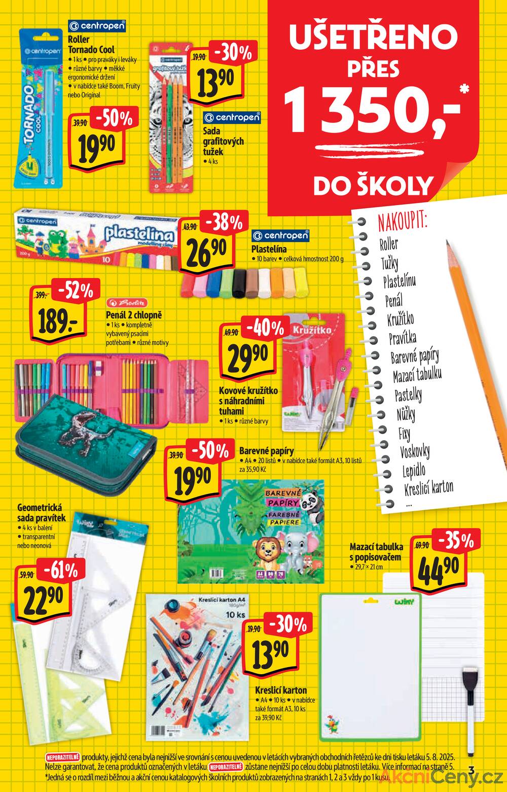 Leták Albert - Albert  Hypermarket katalog škola od 13.8. do 9.9.2025 - strana 3