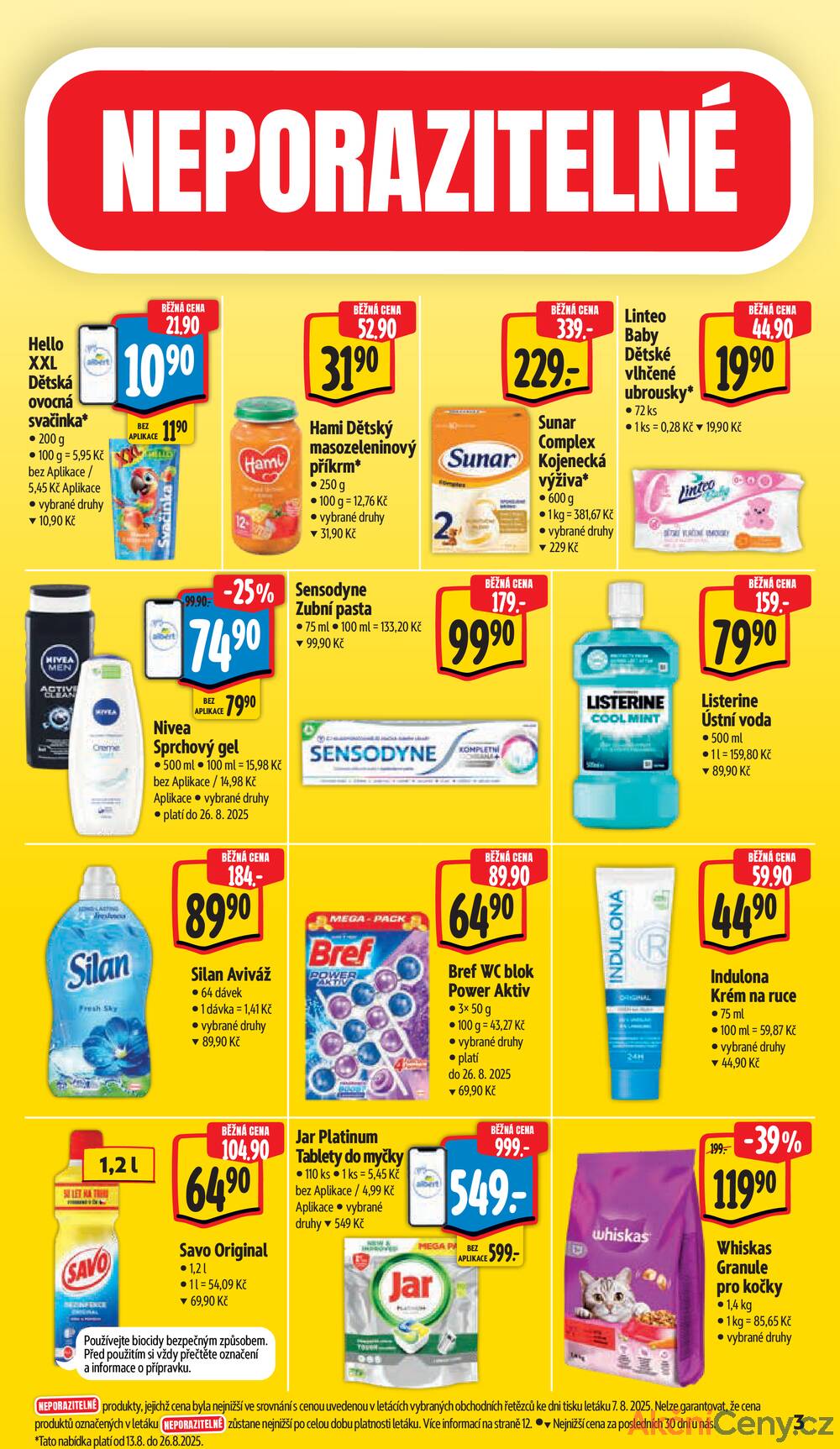 Leták Albert - Albert Supermarket od 13.8. do 19.8.2025 - strana 3 Leták Albert - Albert Supermarket od 13.8. do 19.8.2025 - strana 3