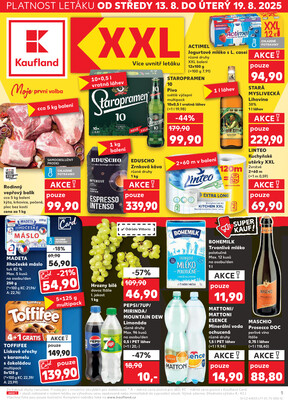 Leták Kaufland 13.8. - 19.8. - Kaufland - Brno - Slatina