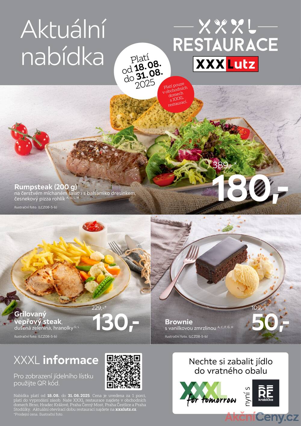 Leták XXXLutz - XXXLutz Resto nabídka 18.8. - 31.8. - strana 1