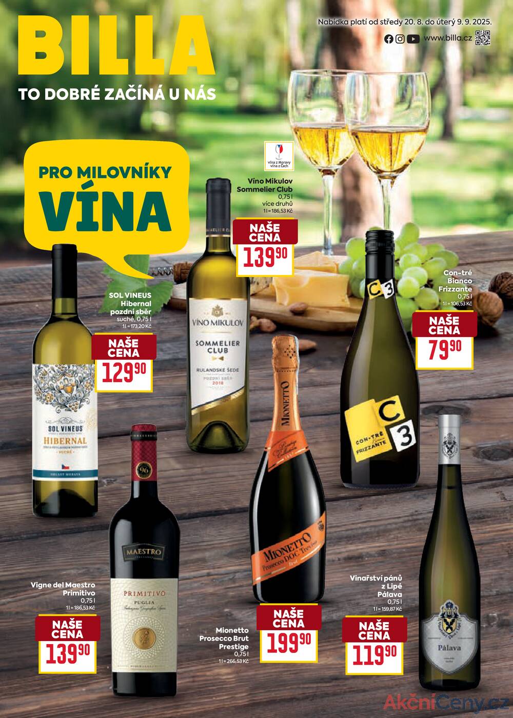 Leták Billa - Billa katalog Víno od 20.8. do 9.9.2025 - strana 1
