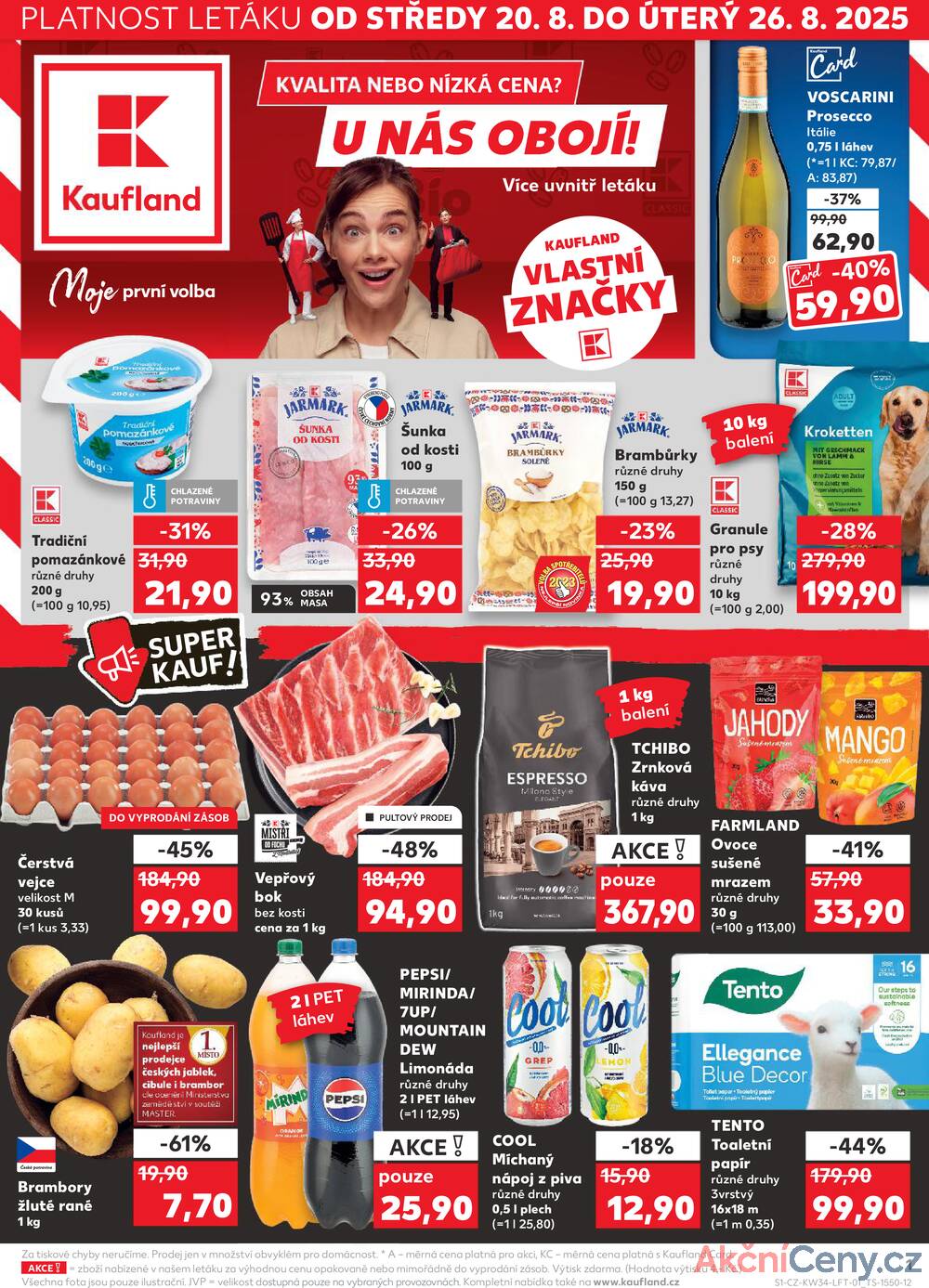 Leták Kaufland - Kaufland 20.8. - 26.8. - Kaufland - Třeboň - strana 1
