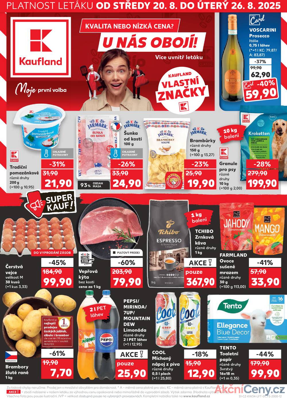 Leták Kaufland - Kaufland 20.8. - 26.8. - Kaufland - Třebíč Brněnská - strana 1