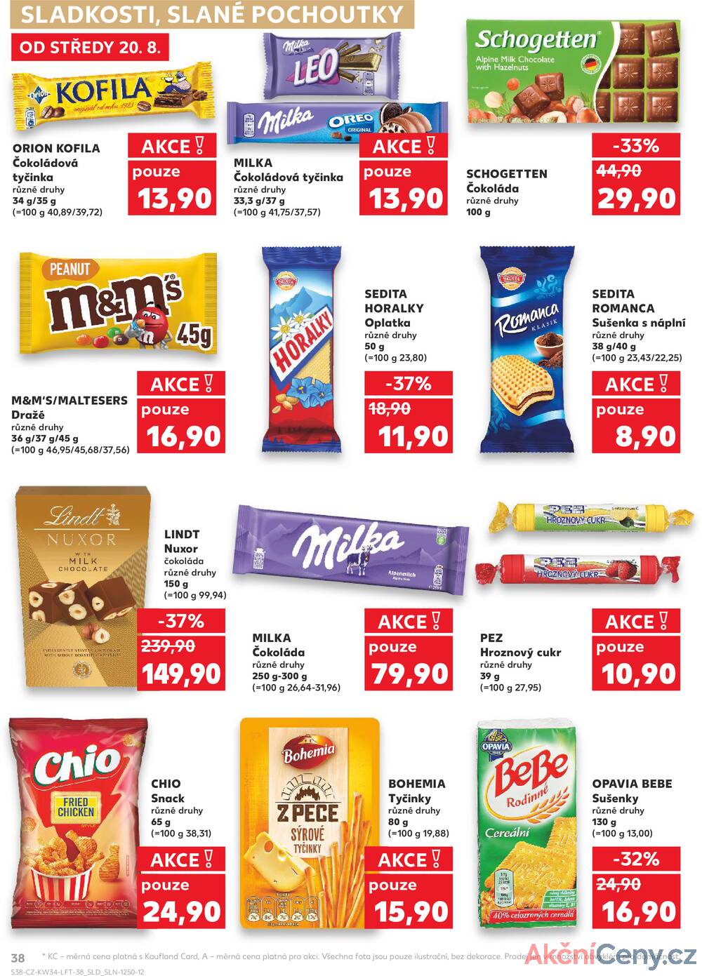 Leták Kaufland - Kaufland 20.8. - 26.8. - Kaufland - Třebíč Brněnská - strana 38