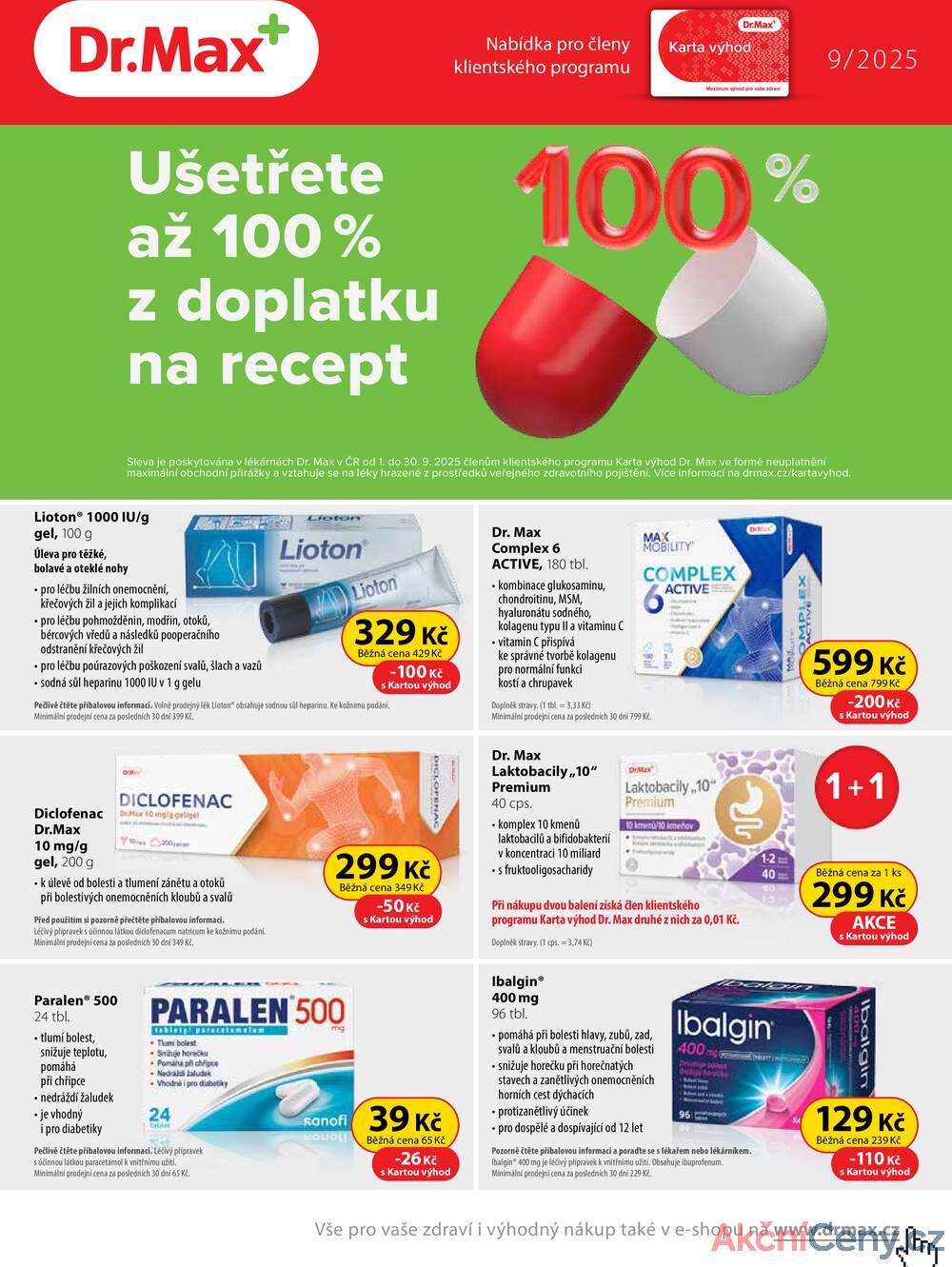 Leták Dr.Max - Dr.Max od 1.9. do 30.9.2025 - strana 1