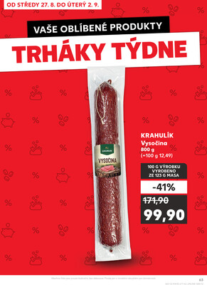 Kaufland 27.8. - 2.9. - Kaufland - Znojmo (Jarošova)