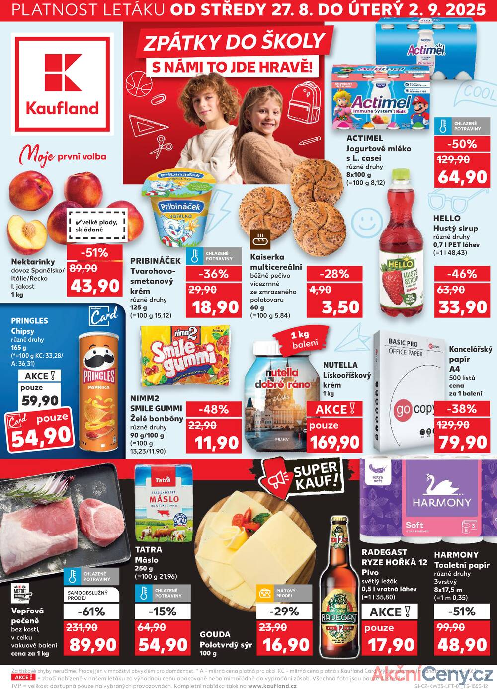 Leták Kaufland - Kaufland 27.8. - 2.9. - Kaufland - Vsetín - strana 1