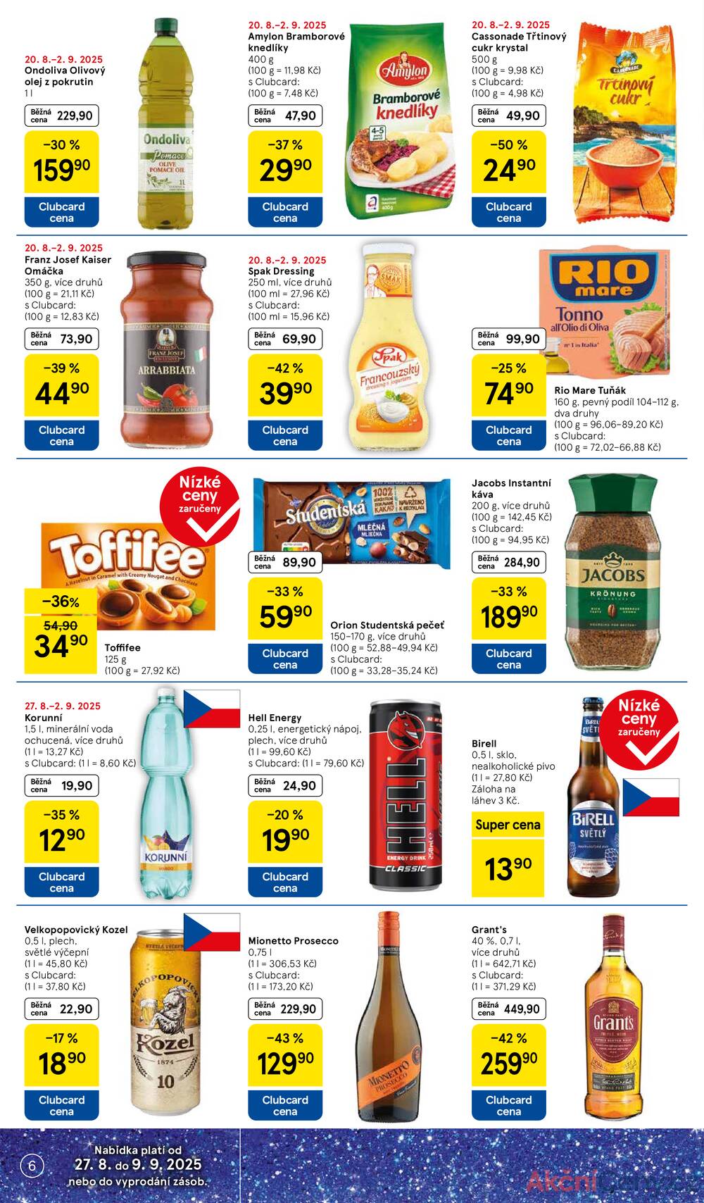 Leták Tesco - Tesco supermarkety od 27.8. do 2.9.2025 - strana 6 Leták Tesco - Tesco supermarkety od 27.8. do 2.9.2025 - strana 6