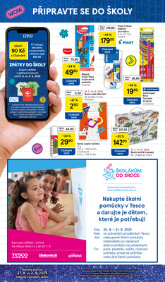 Tesco malé hypermarkety od 27.8. do 2.9.2025