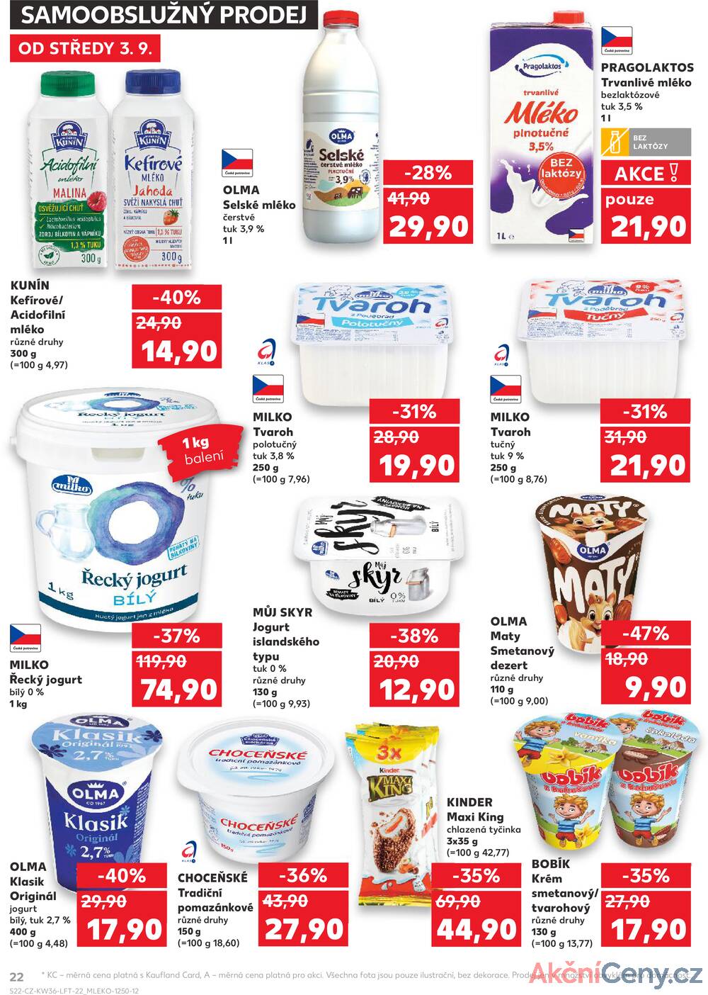 Leták Kaufland - Kaufland 3.9. - 9.9. - Kaufland - Olomouc - Štursova - strana 22