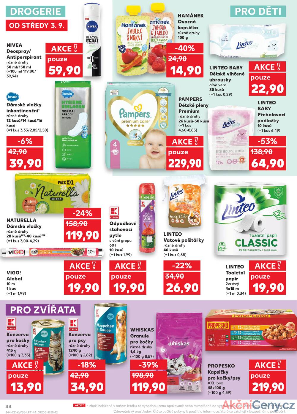Leták Kaufland - Kaufland 3.9. - 9.9. - Kaufland - Olomouc - Štursova - strana 44