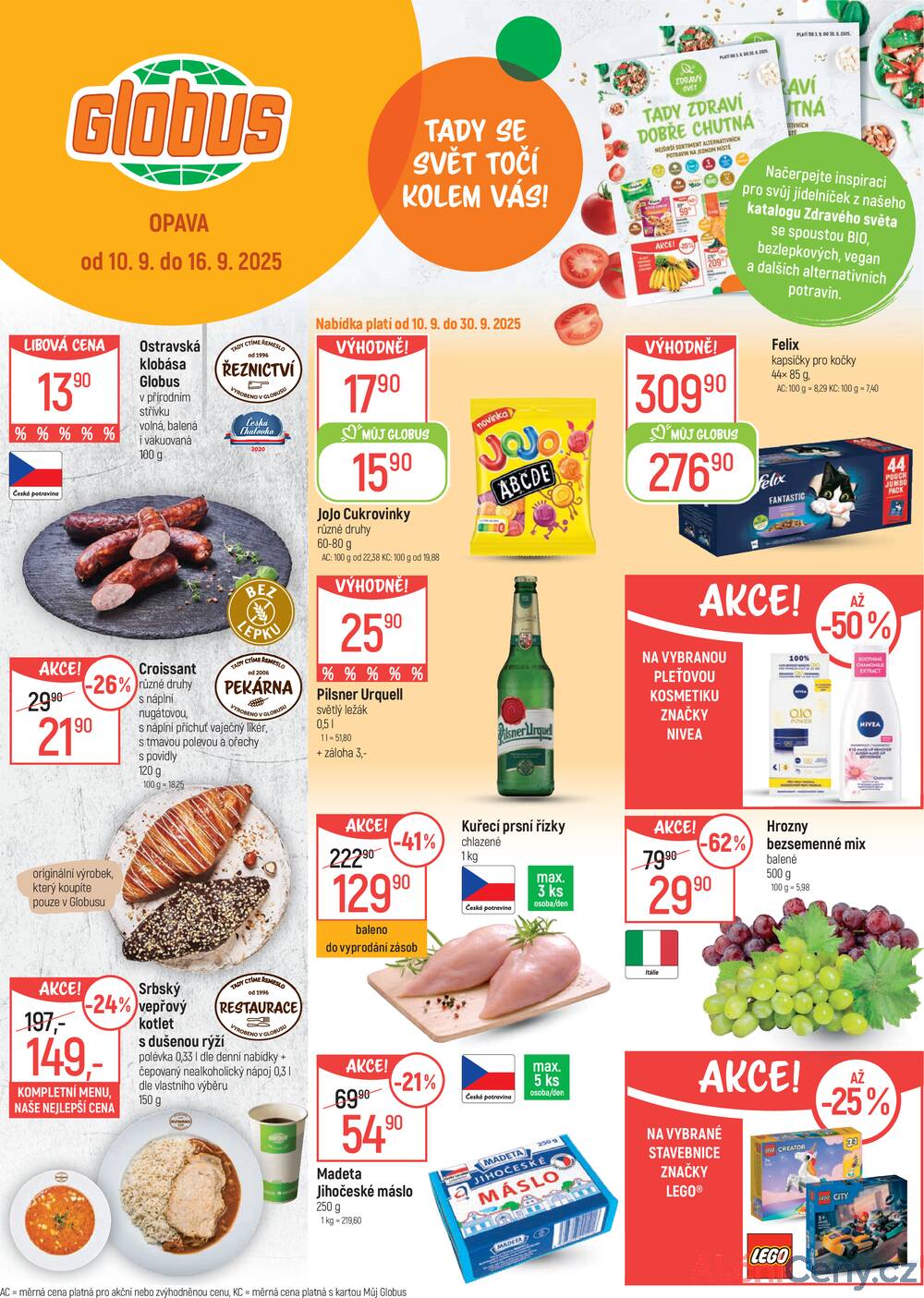 Leták Globus - Akční leták Globus 10.9. - 16.9.2025 - Globus Opava - strana 1