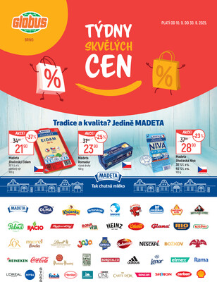 Leták Akční leták Globus 10.9. - 30.9.2025 - Globus Brno Ivanovice