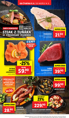 Lidl Čtvrtek od 11.9. do 14.9.2025