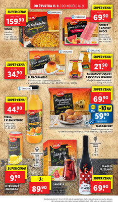 Lidl Čtvrtek od 11.9. do 14.9.2025
