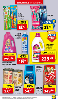 Lidl Čtvrtek od 11.9. do 14.9.2025