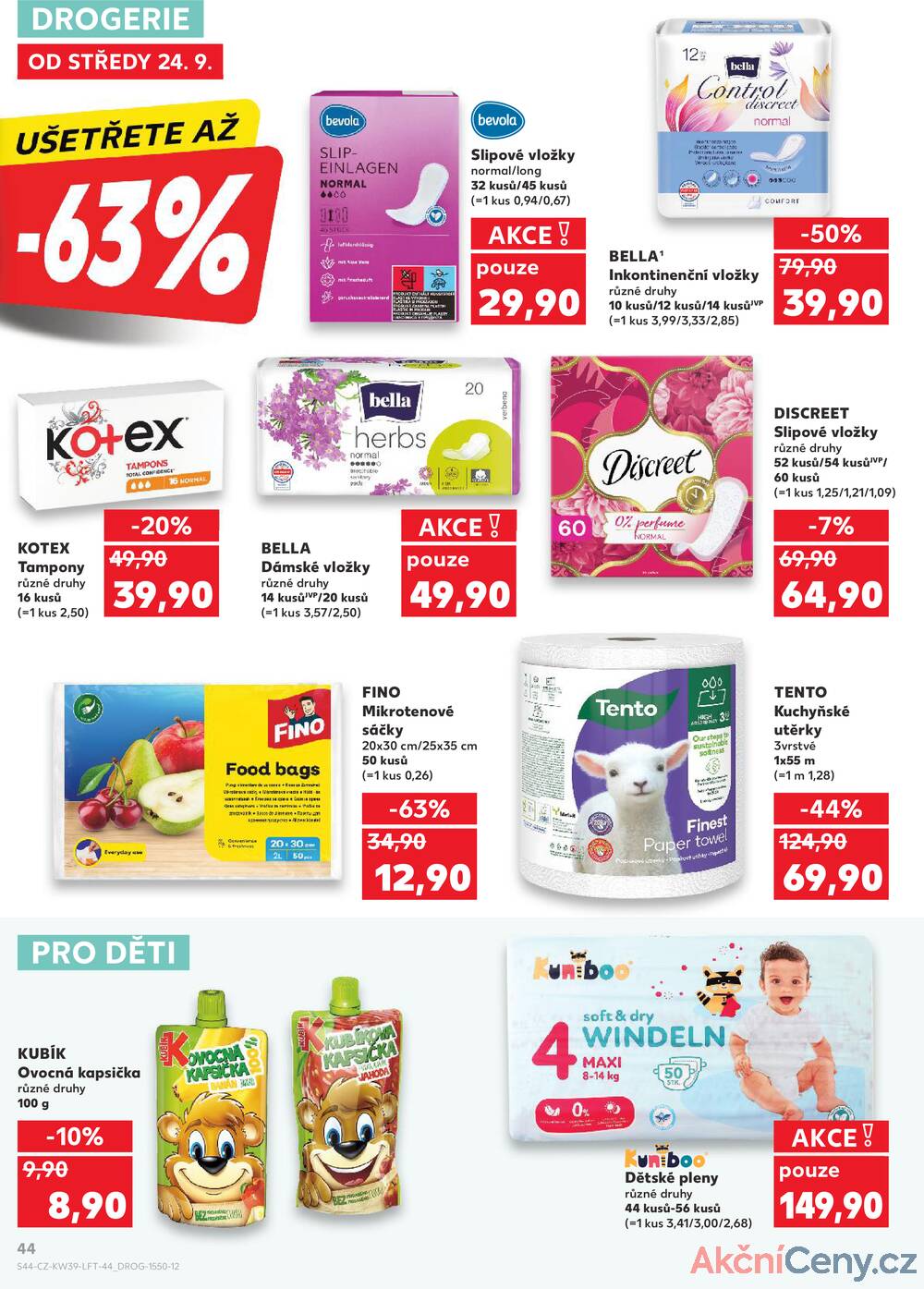 Leták Kaufland - Kaufland 24.9. - 30.9. - Kaufland - Přerov Lýsky - strana 44