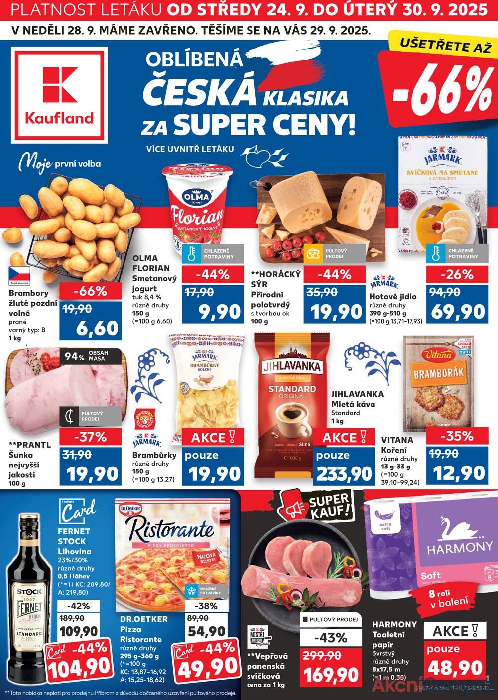 Leták Kaufland - Kaufland 24.9. - 30.9. - Kaufland - Zábřeh na Moravě - strana 1