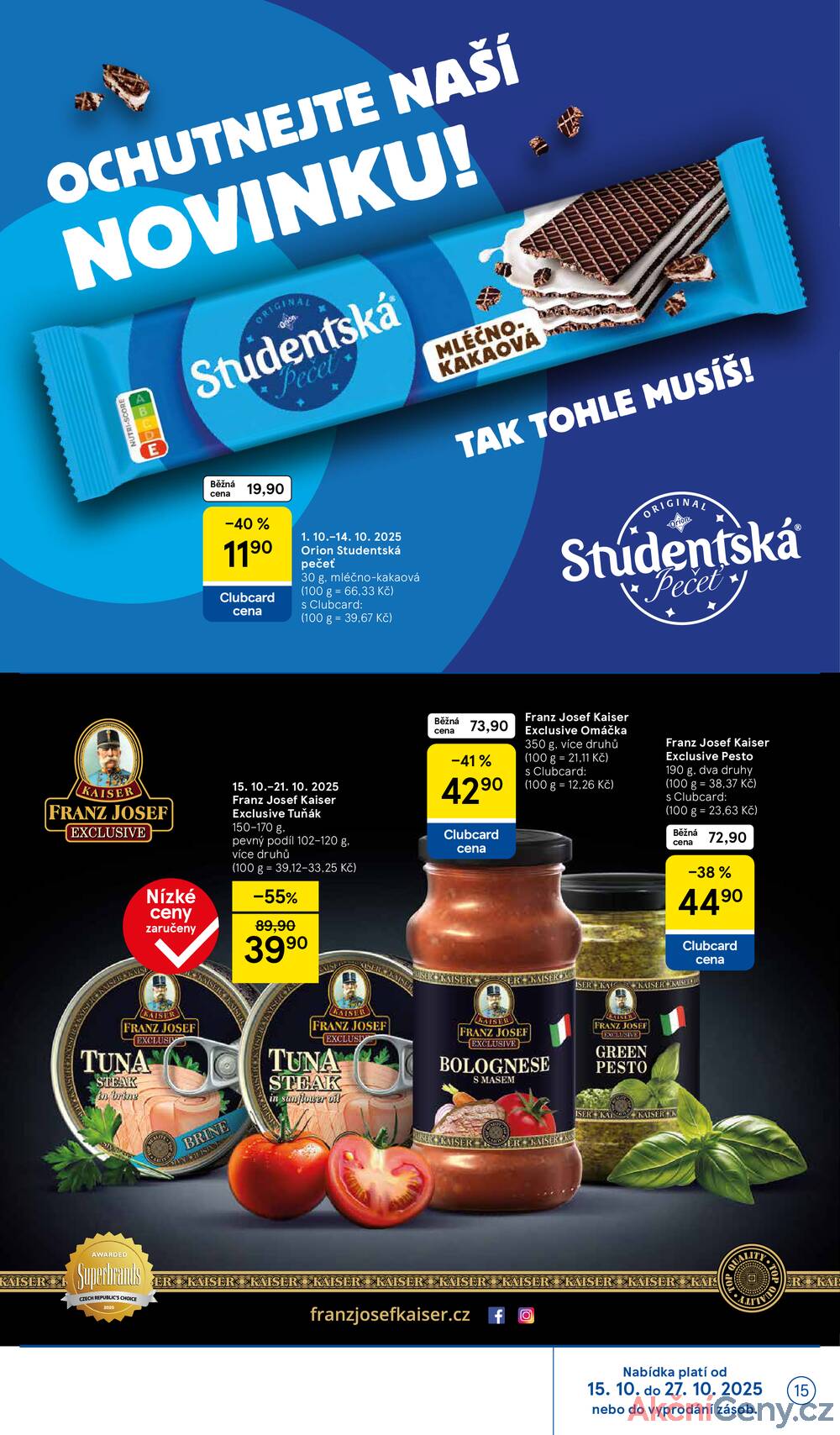 Leták Tesco - Tesco malé hypermarkety podzimní katalog od 1.10. do 27.10.2025 - strana 15
