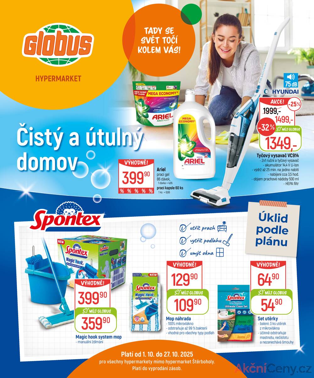 Leták Globus - Akční leták Globus 1.10. - 27.10.2025 - Globus Jenišov u Karlových Varů - strana 1