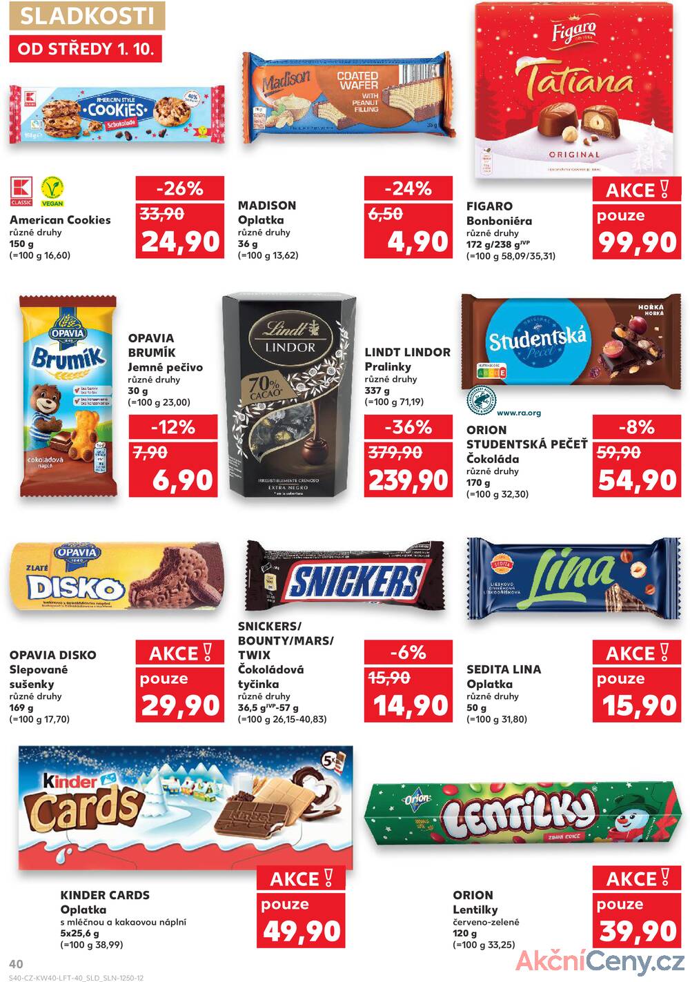 Leták Kaufland - Kaufland 1.10. - 7.10. - Kaufland - Praha - Horní Měcholupy - strana 40
