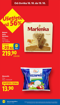 Lidl Čtvrtek od 16.10. do 19.10.2025