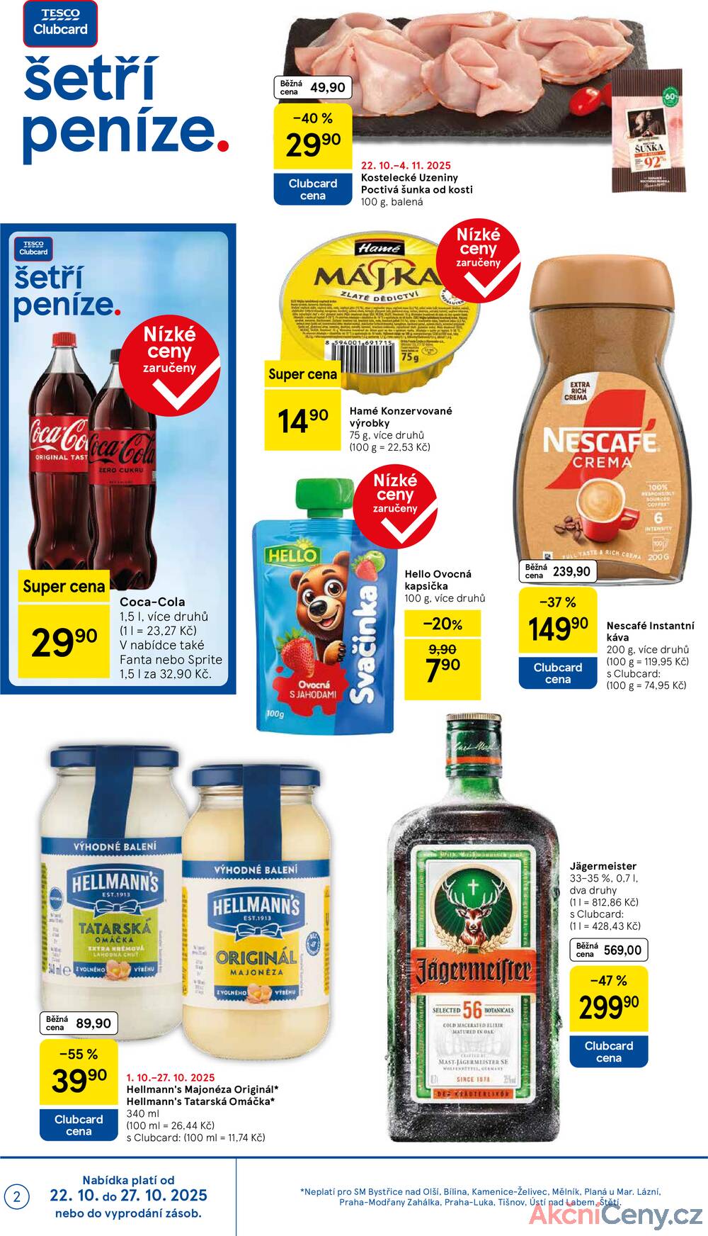 Leták Tesco - Tesco supermarkety od 22.10. do 28.10.2025 - strana 2 Leták Tesco - Tesco supermarkety od 22.10. do 28.10.2025 - strana 2