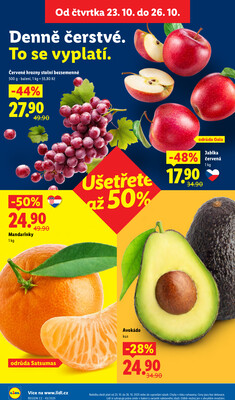 Lidl Čtvrtek od 23.10. do 26.10.2025