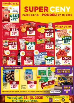 Billa malý leták od 22.10. do 28.10.2025