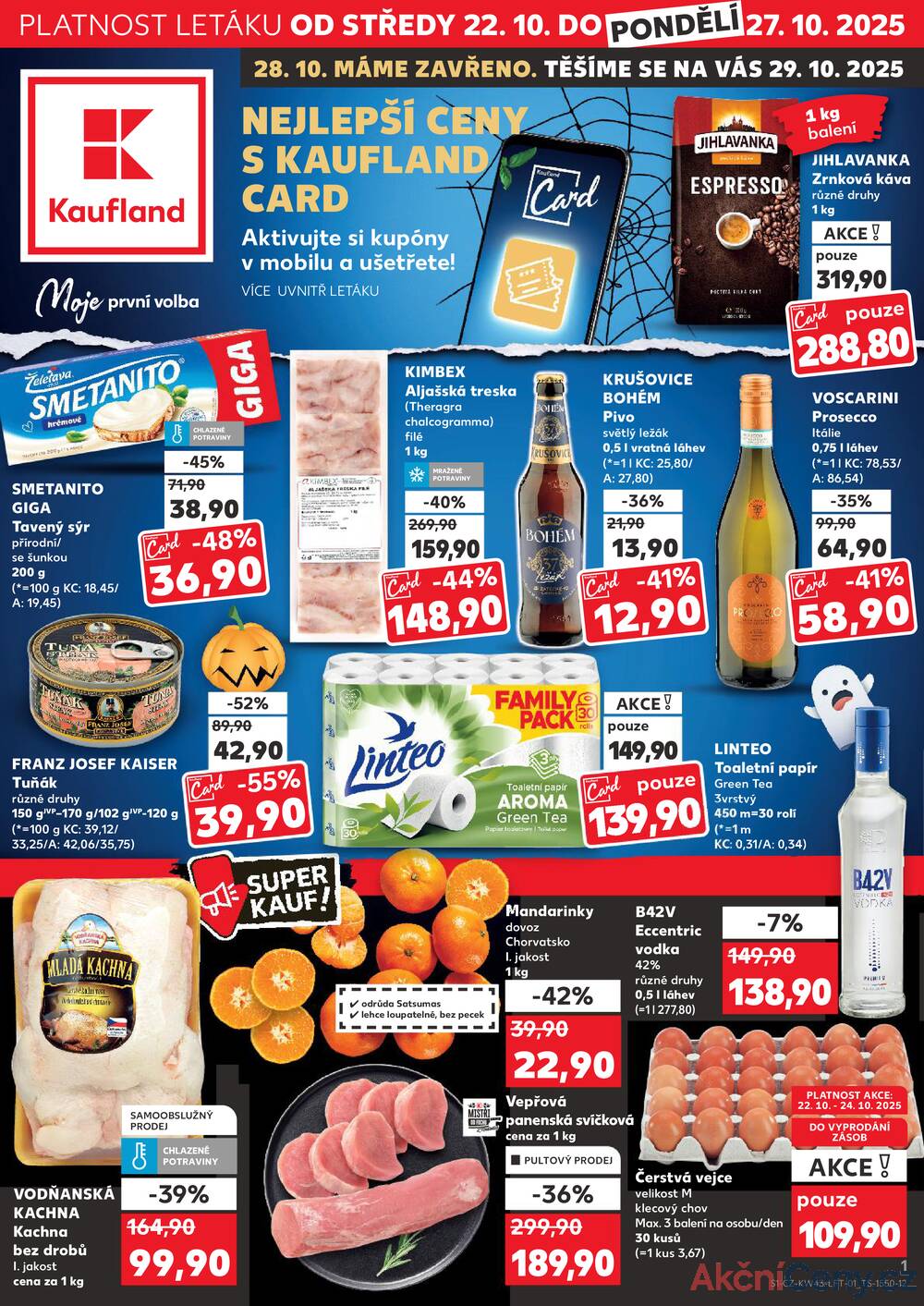 Leták Kaufland - Kaufland 22.10. - 27.10. - Kaufland - Prachatice - strana 1