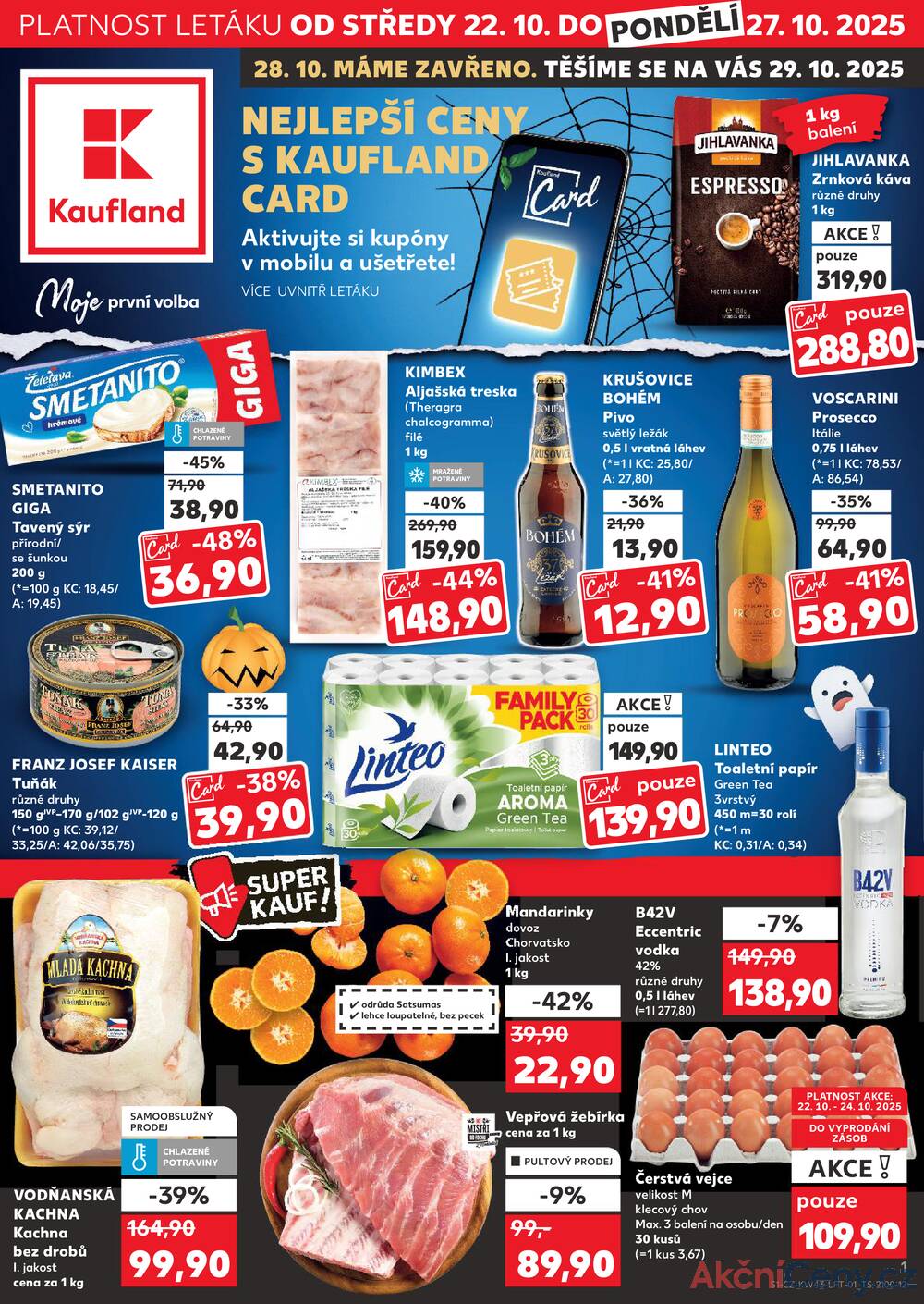 Leták Kaufland - Kaufland 22.10. - 27.10. - Kaufland - Ústí nad Labem (Všebořická) - strana 1