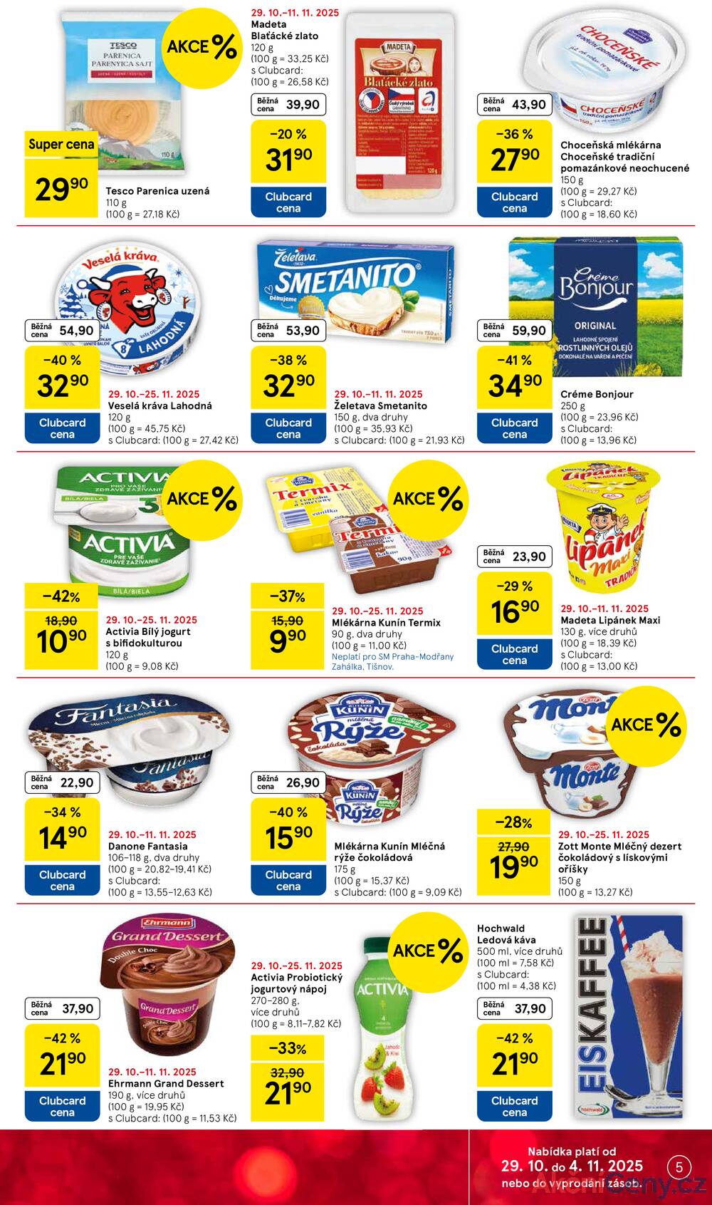 Leták Tesco - Tesco supermarkety od 29.10. do 4.11.2025 - strana 5 Leták Tesco - Tesco supermarkety od 29.10. do 4.11.2025 - strana 5
