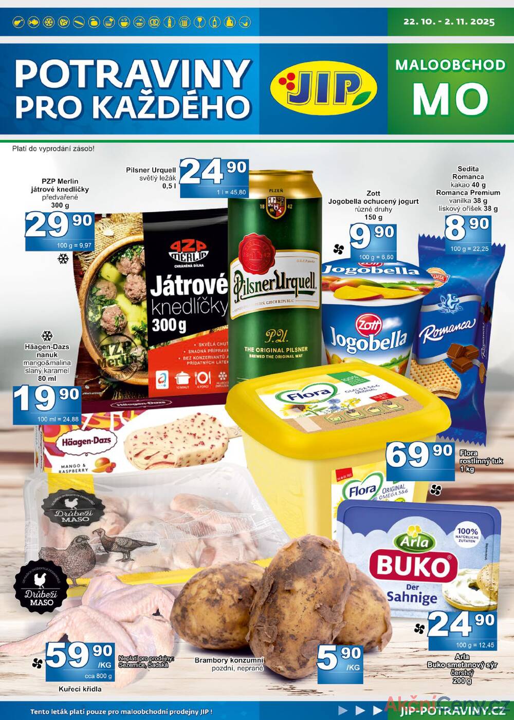 Leták JIP - JIP Maloobchod od 22.10. do 2.11.2025 - strana 1 Leták JIP - JIP Maloobchod od 22.10. do 2.11.2025 - strana 1