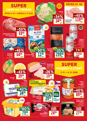 Billa malý leták od 29.10. do 4.11.2025