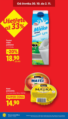 Lidl Čtvrtek od 30.10. do 2.11.2025
