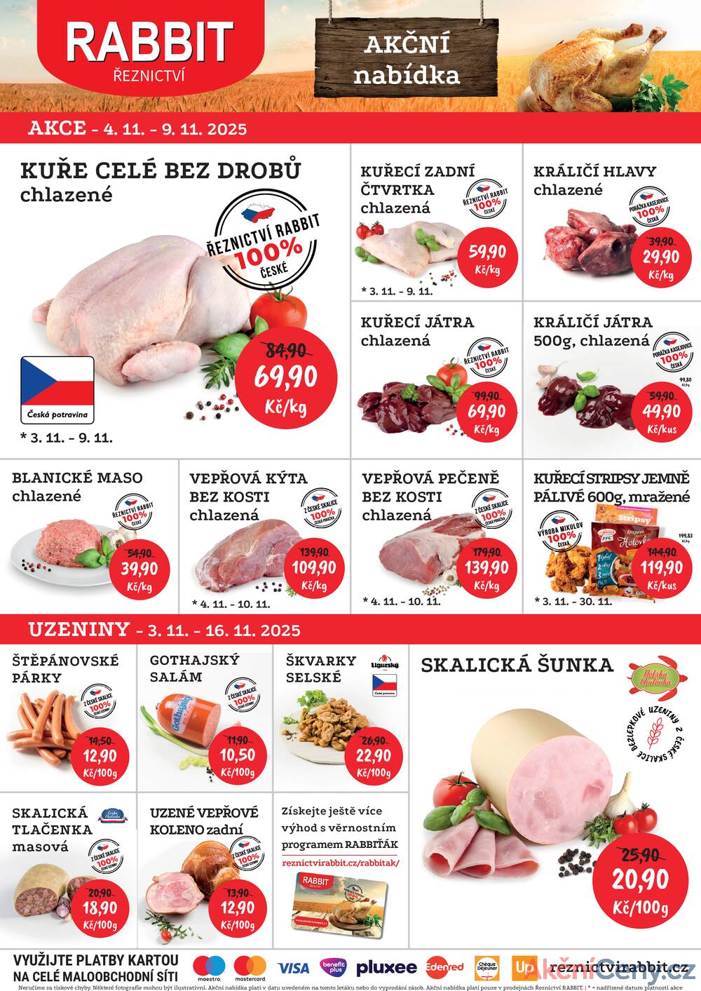Leták RABBIT řeznictví - RABBIT řeznictví od 3.11. do 9.11.2025 - strana 1 Leták RABBIT řeznictví - RABBIT řeznictví od 3.11. do 9.11.2025 - strana 1