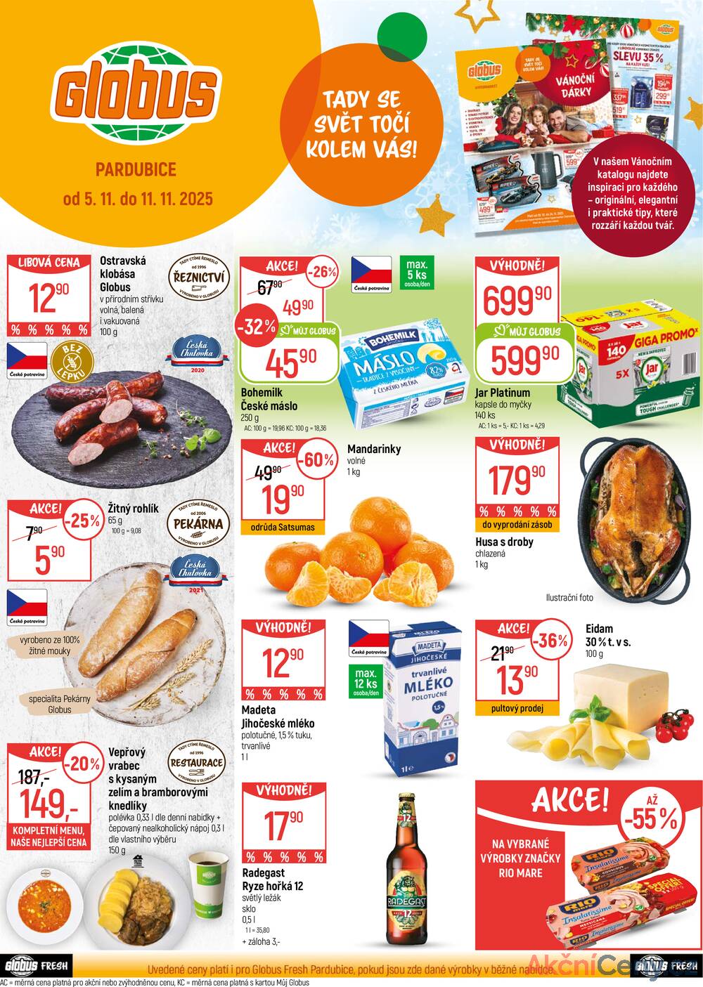Leták Globus - Akční leták Globus 5.11. - 11.11.2025 - Globus Pardubice - strana 1