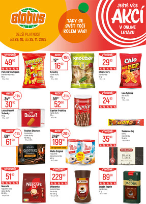 Akční leták Globus 5.11. - 11.11.2025 - Globus Trmice u Ústí nad Labem