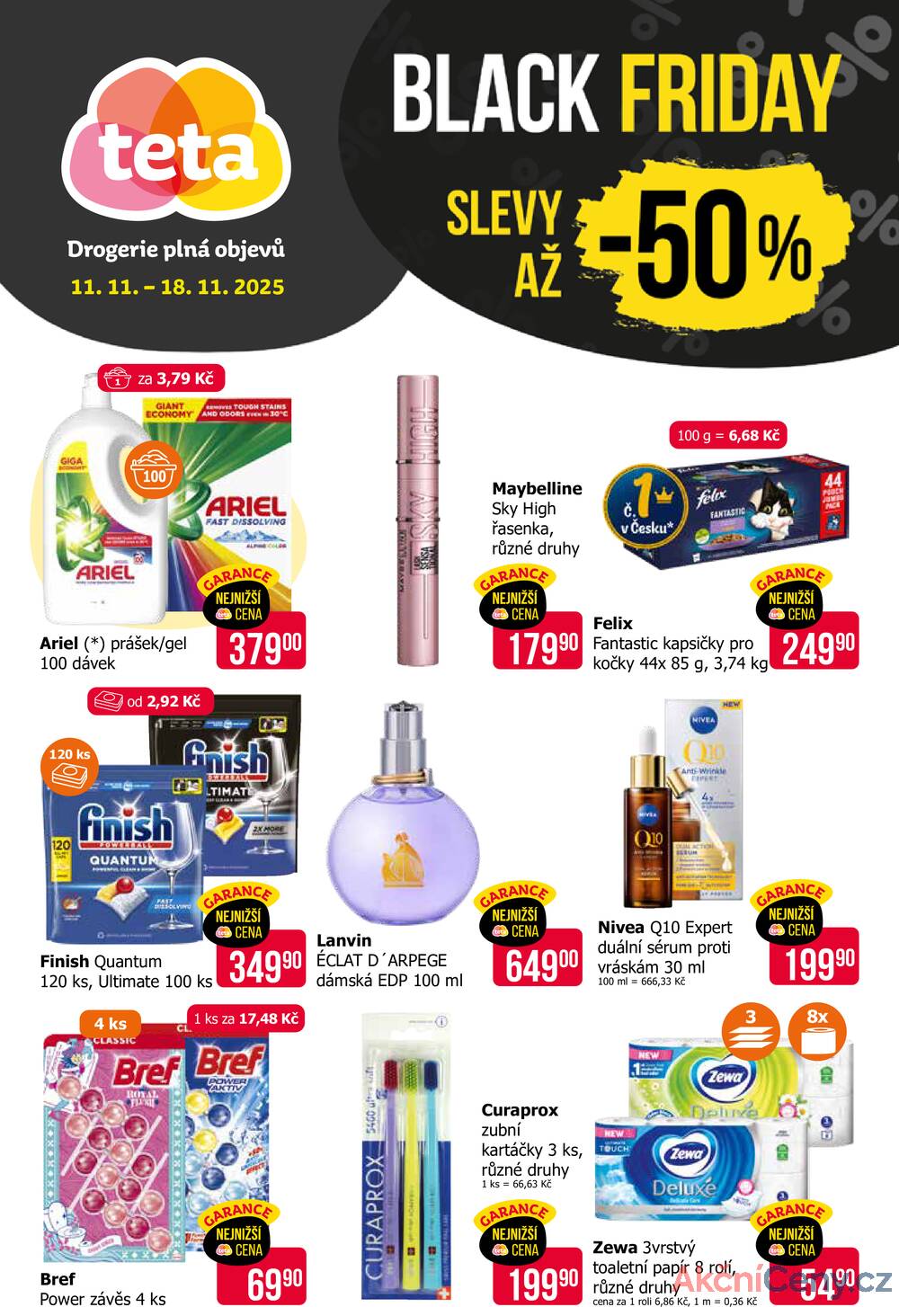 Leták Teta drogerie - Teta drogerie Black Friday od 11.11. do 18.11.2025 - strana 1