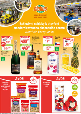 Akční leták Globus 12.11. - 18.11.2025 - Globus Praha - Centrum Černý Most