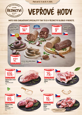 Akční leták Globus 12.11. - 18.11.2025 - Globus Praha - Centrum Černý Most