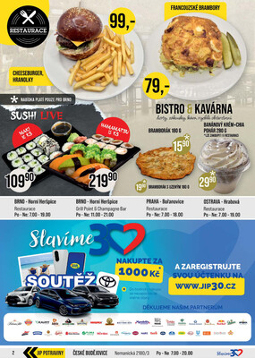 JIP Cash & Carry Brno, Praha, Ostrava, Jilemnice, Pardubice, Ostrava, Karlovy Vary, Olomouc a Zlín od 12.11. do 18.11.2025