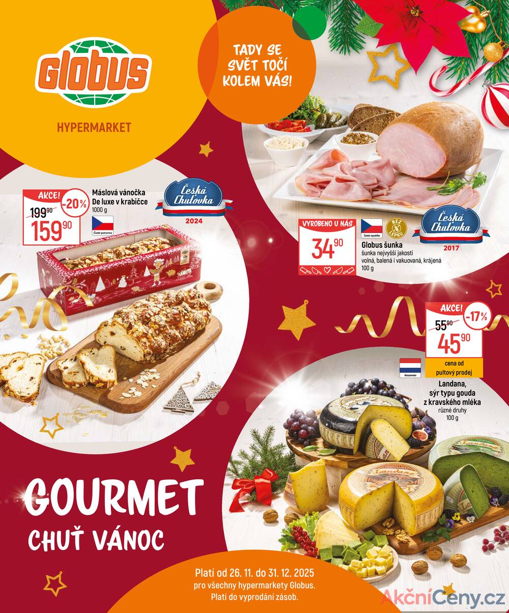Leták Globus - Akční leták Globus 26.11. - 31.12.2025 - Globus Chotíkov u Plzně - strana 1