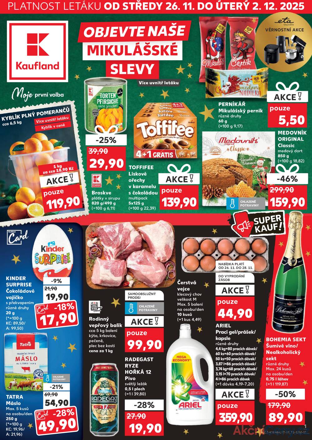 Leták Kaufland - Kaufland 26.11. - 2.12. - Kaufland - Slaný - strana 1