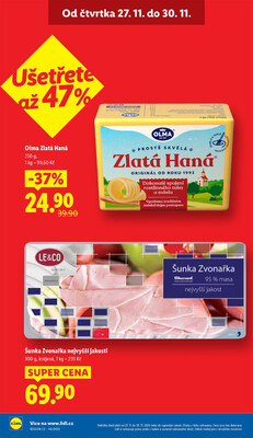 Lidl Čtvrtek od 27.11. do 30.11.2025
