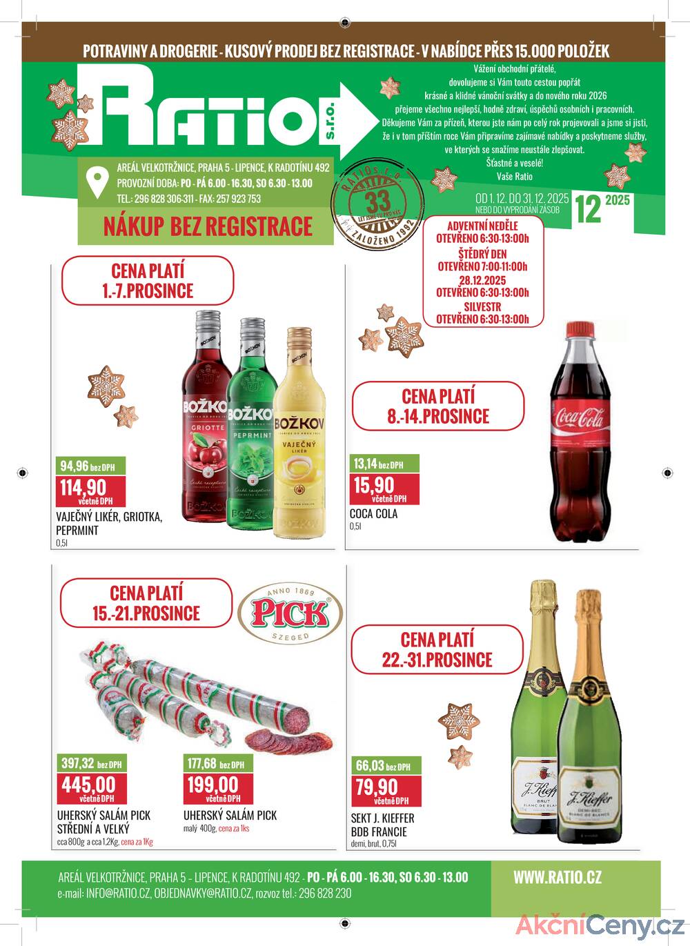 Leták Ratio - Ratio od 1.12. do 31.12.2025 - strana 1