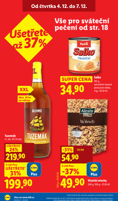 Lidl Čtvrtek od 4.12. do 7.12.2025