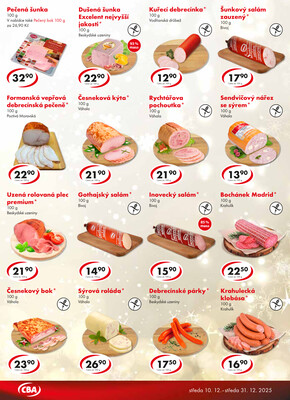 CBA potraviny od 10.12. do 31.1.2026